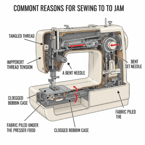 why is my sewing machine jamming