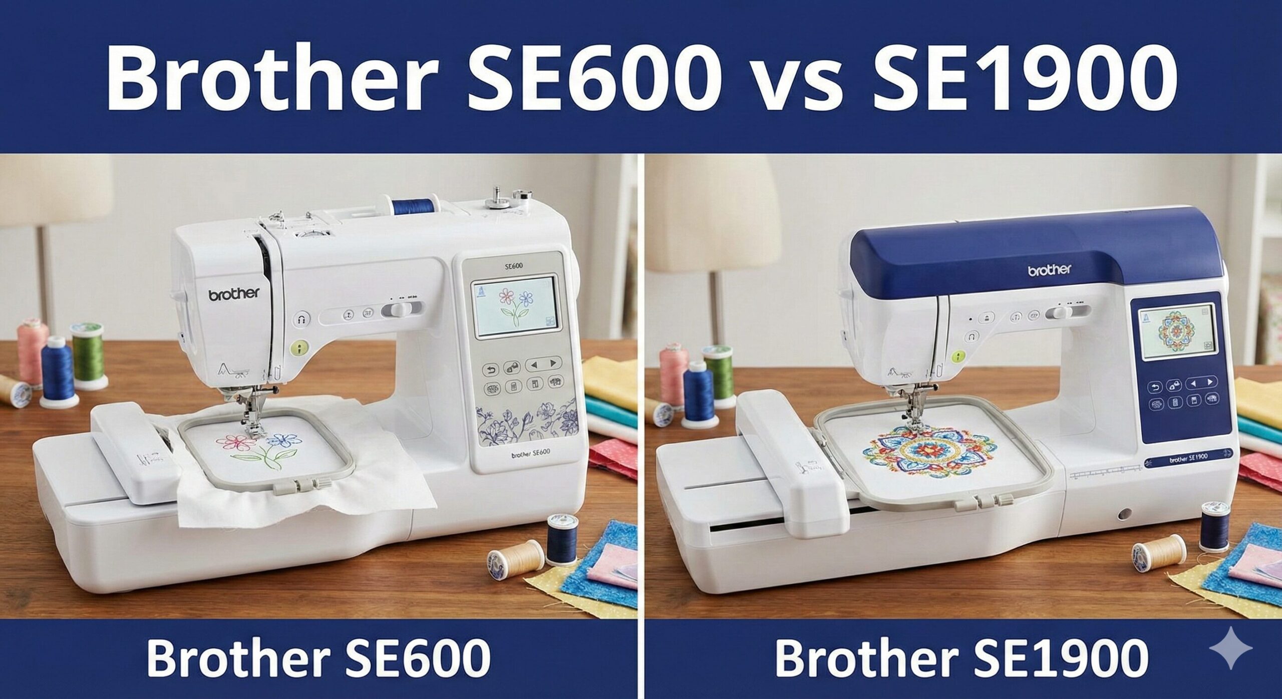 Brother SE600 vs SE1900 Embroidery Machine Comparison