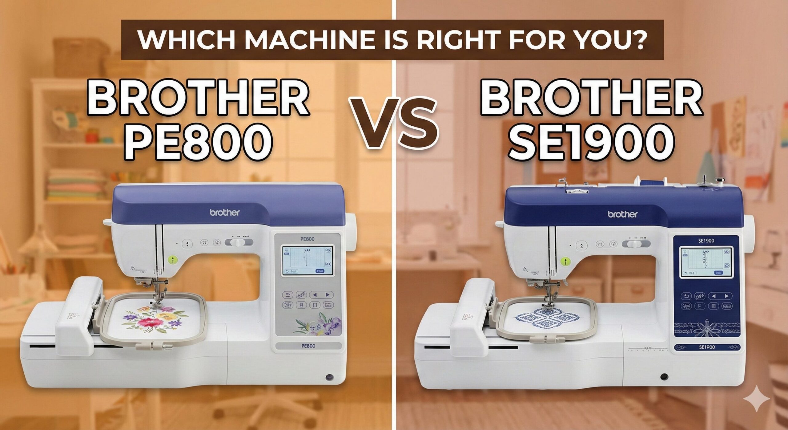 Brother PE800 vs SE1900 Comparison