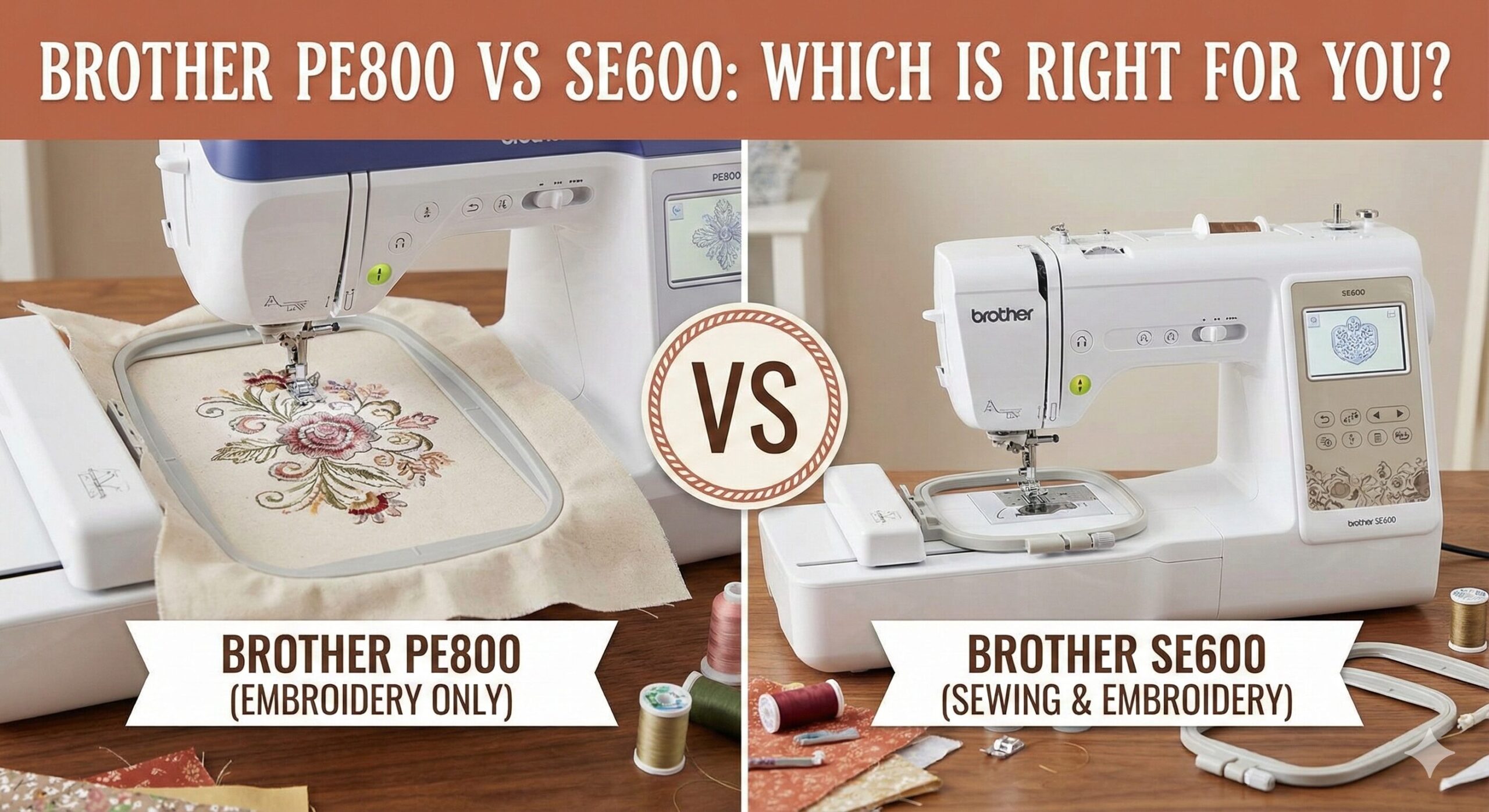 Brother SE600 vs PE800 Comparison