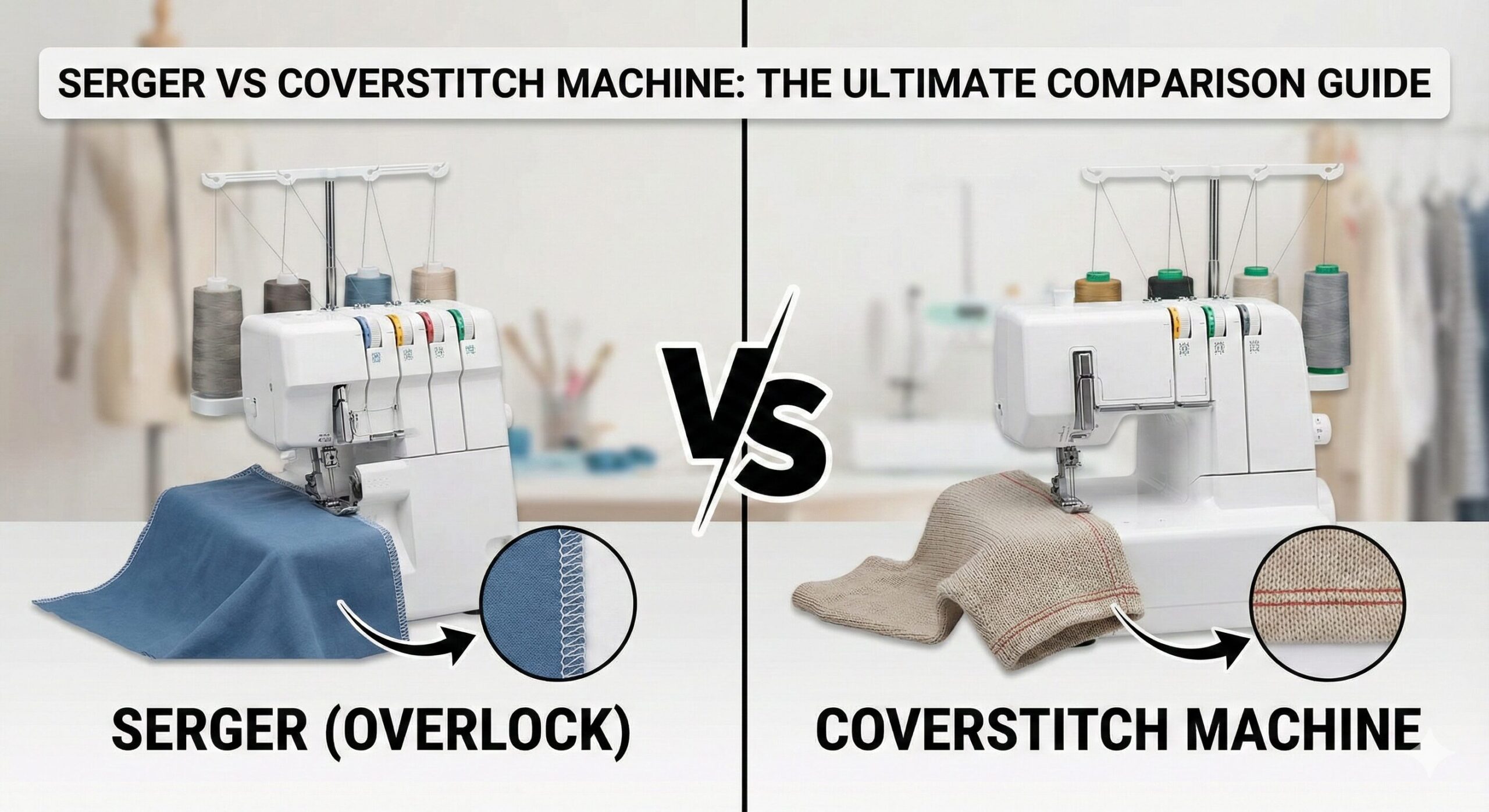 Serger vs Coverstitch Machine